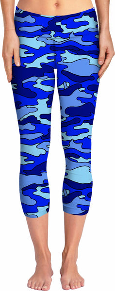 Blue Camo Yoga Pants