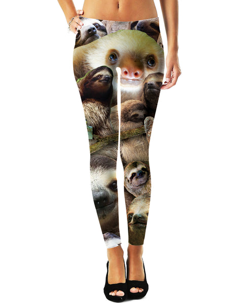 Sloth Collage Leggings