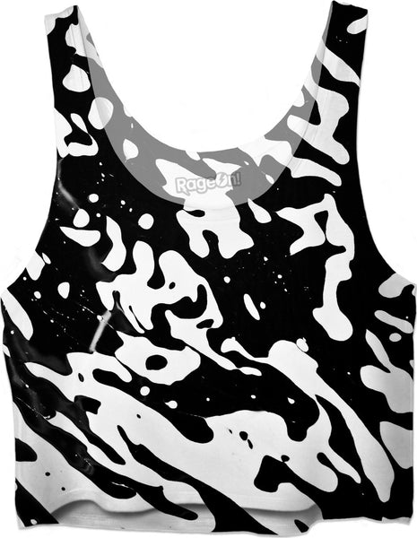 Abstract Soapy Bubbles Crop Top