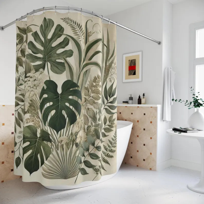 Bohemian Botanical Shower Curtain