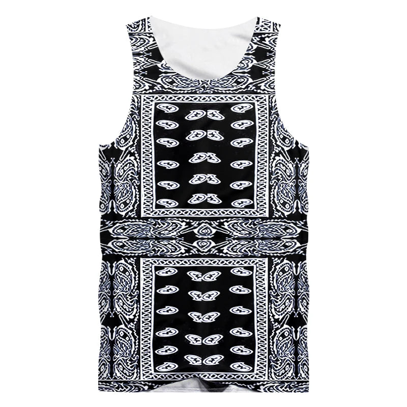 Black Bandana Summer Supreme Sleeveless Tank Top