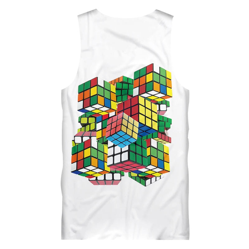 Rubik's Cube Sleeveless Tank Top