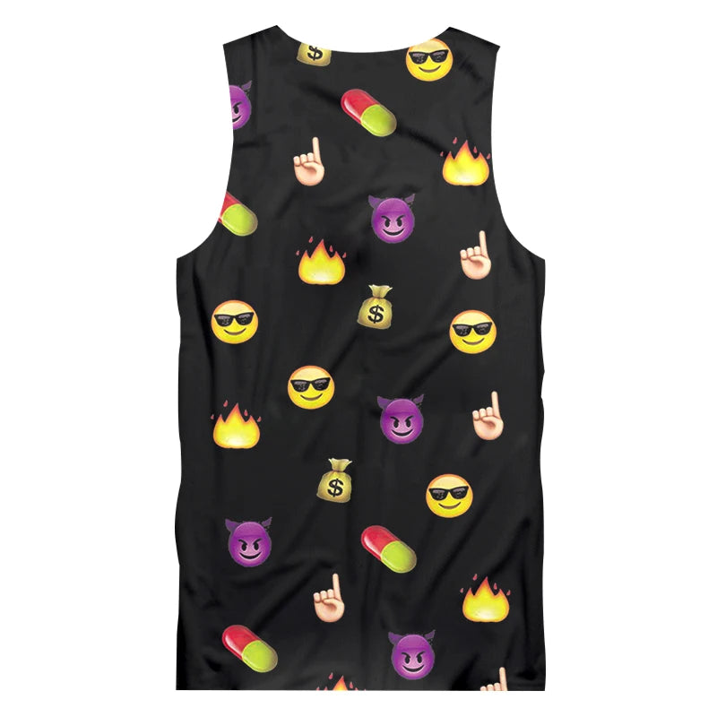 Getting Money Emoji Sleeveless Tank Top