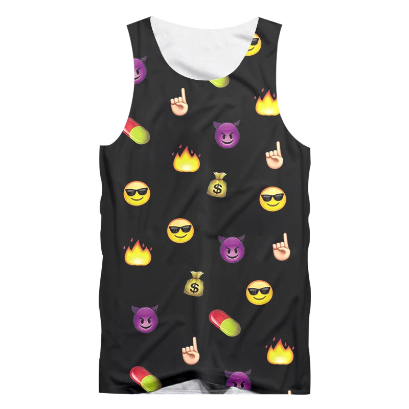 Getting Money Emoji Sleeveless Tank Top