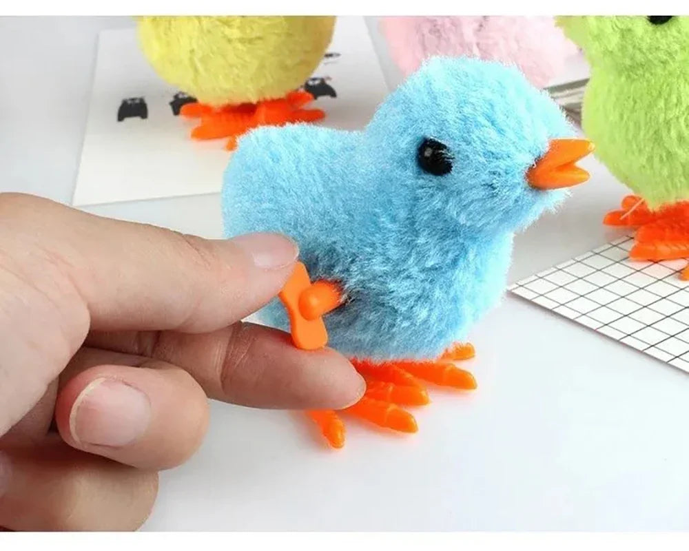 Wind Up Jumping Chicken Interactive Cat Toys Pet Teaser Kitten Toy