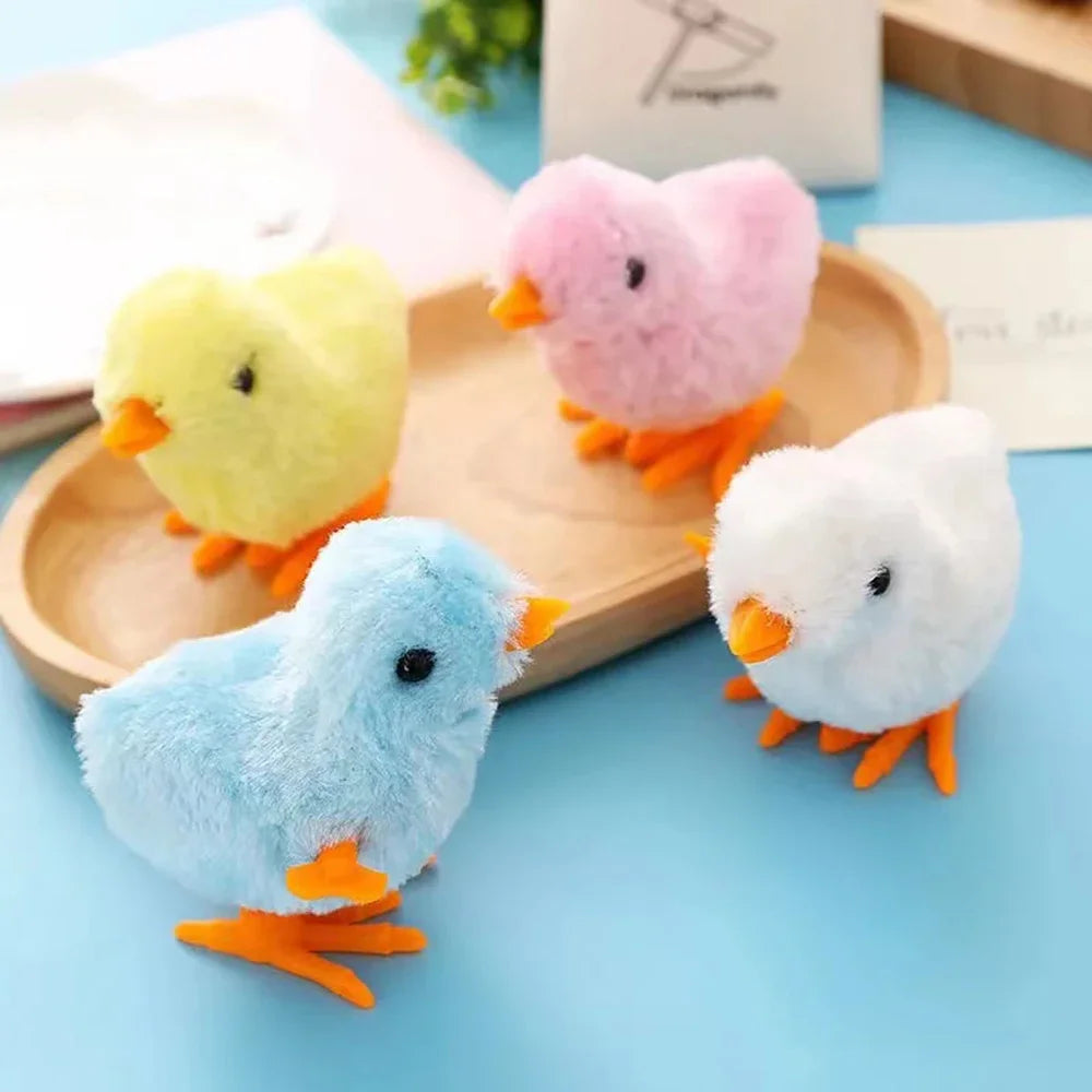 Wind Up Jumping Chicken Interactive Cat Toys Pet Teaser Kitten Toy