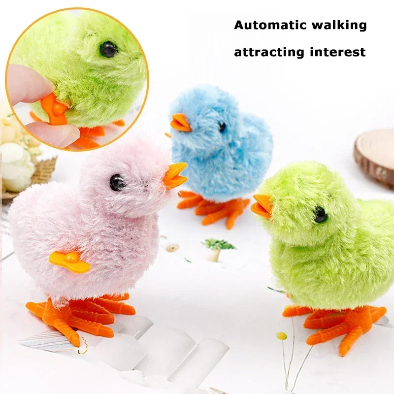 Wind Up Jumping Chicken Interactive Cat Toys Pet Teaser Kitten Toy