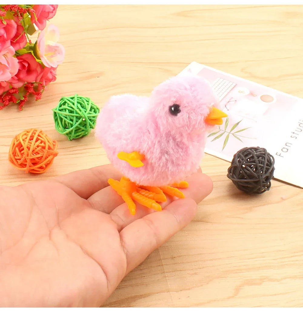 Wind Up Jumping Chicken Interactive Cat Toys Pet Teaser Kitten Toy