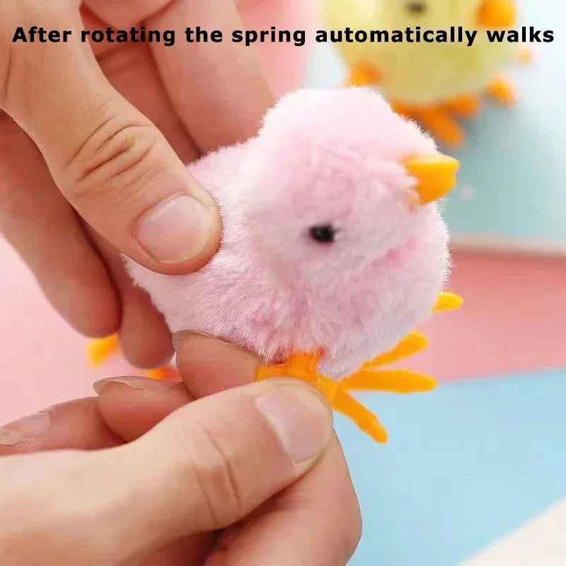 Wind Up Jumping Chicken Interactive Cat Toys Pet Teaser Kitten Toy