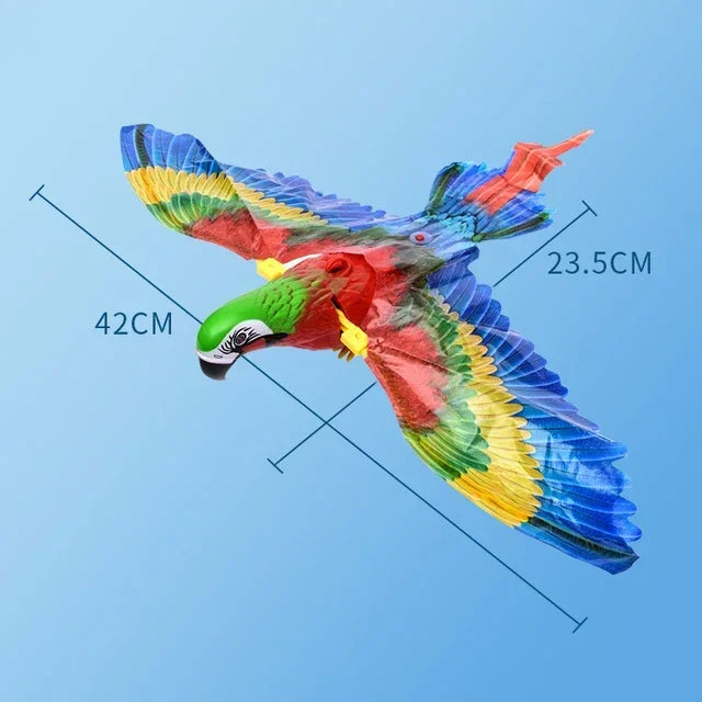 Realistic Bird Interactive Cat Toys Electric Hanging Parrot Eagle Flying Bird Cat Teaser Play Pet Toys