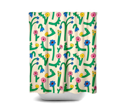 Singing Flowers Shower Curtain