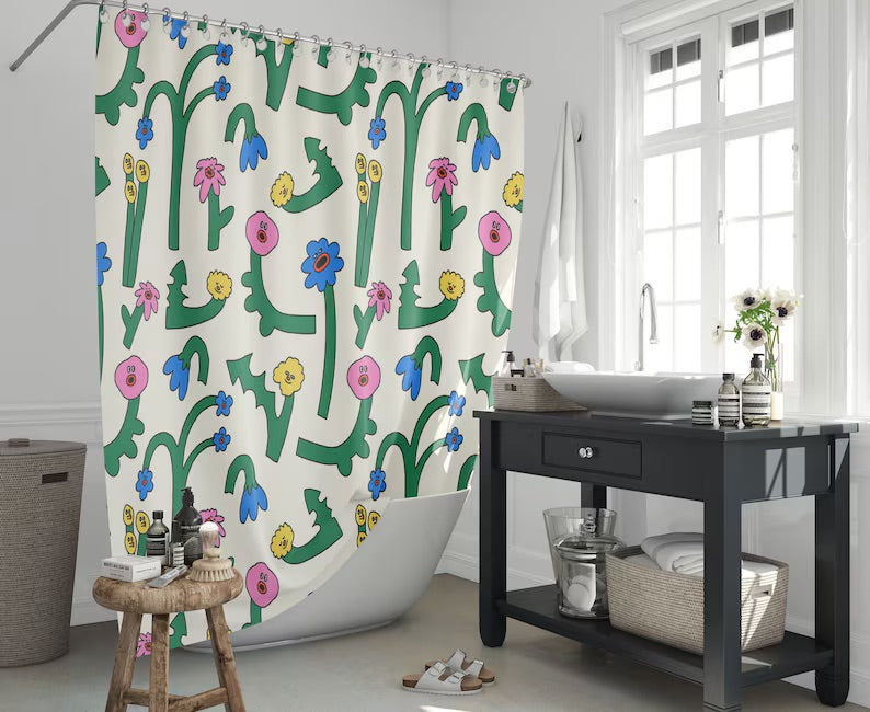 Singing Flowers Shower Curtain