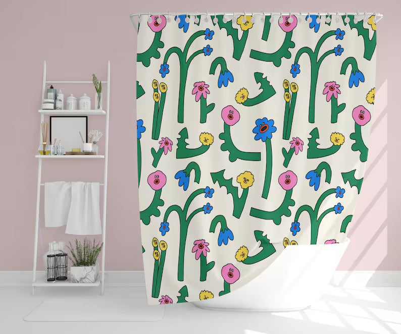 Singing Flowers Shower Curtain