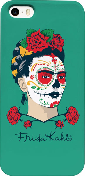 Frida Kahlo Sugar Skull Green Phone Case