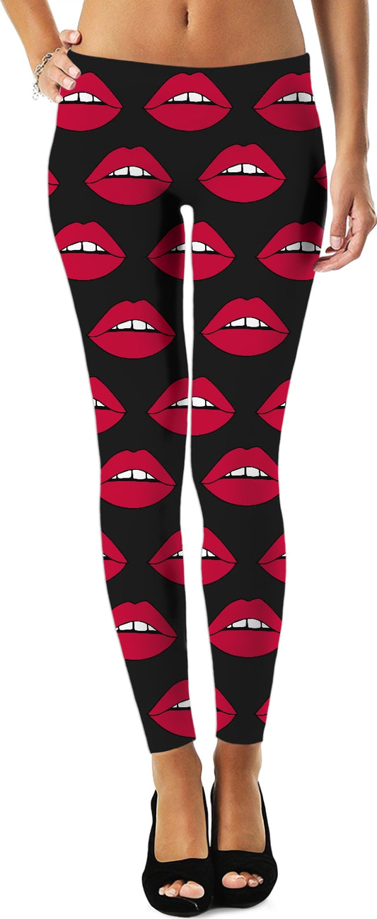 Red Lips Black Leggings