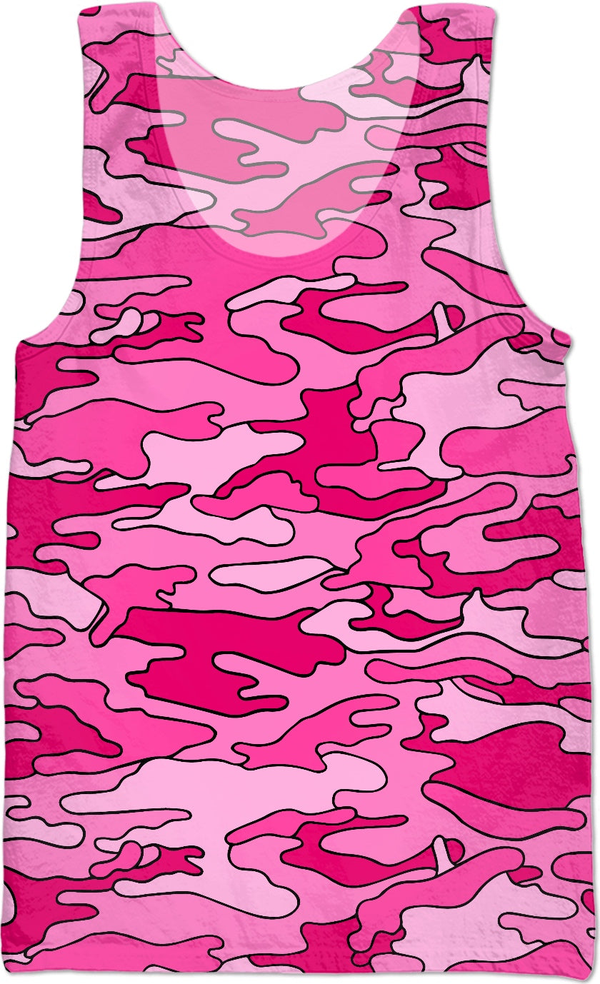 Pink Camo Tank Top for Breast Cancer Awareness