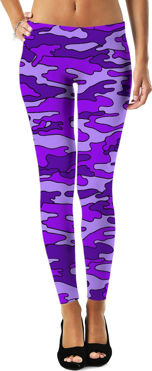 Purple Camo Game Day Leggings