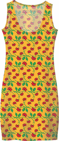Frida Kahlo Flower Pattern Simple Dress