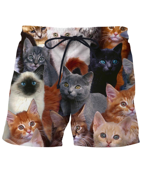 Cat Collage Swim Trunks