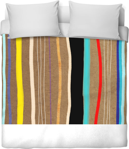 Ruth Fitta Schulz - Striped Handmade Lines Duvet Cover