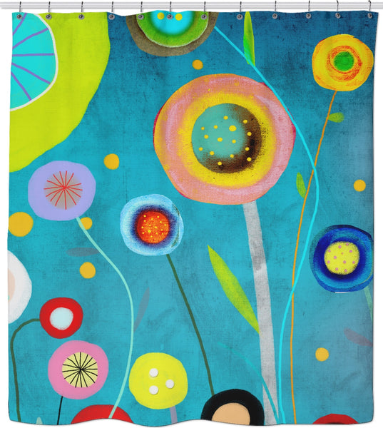 Ruth Fitta Schulz - Watercolour Flowers Shower Curtain