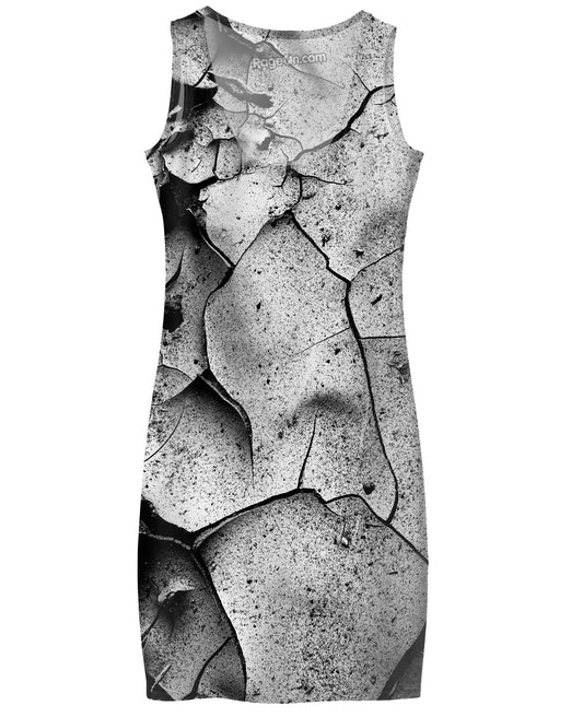 Abstract Cracks Simple Dress