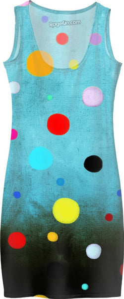 Ruth Fitta Schulz  -  Abstract Ombre Polka Dots Art Dress