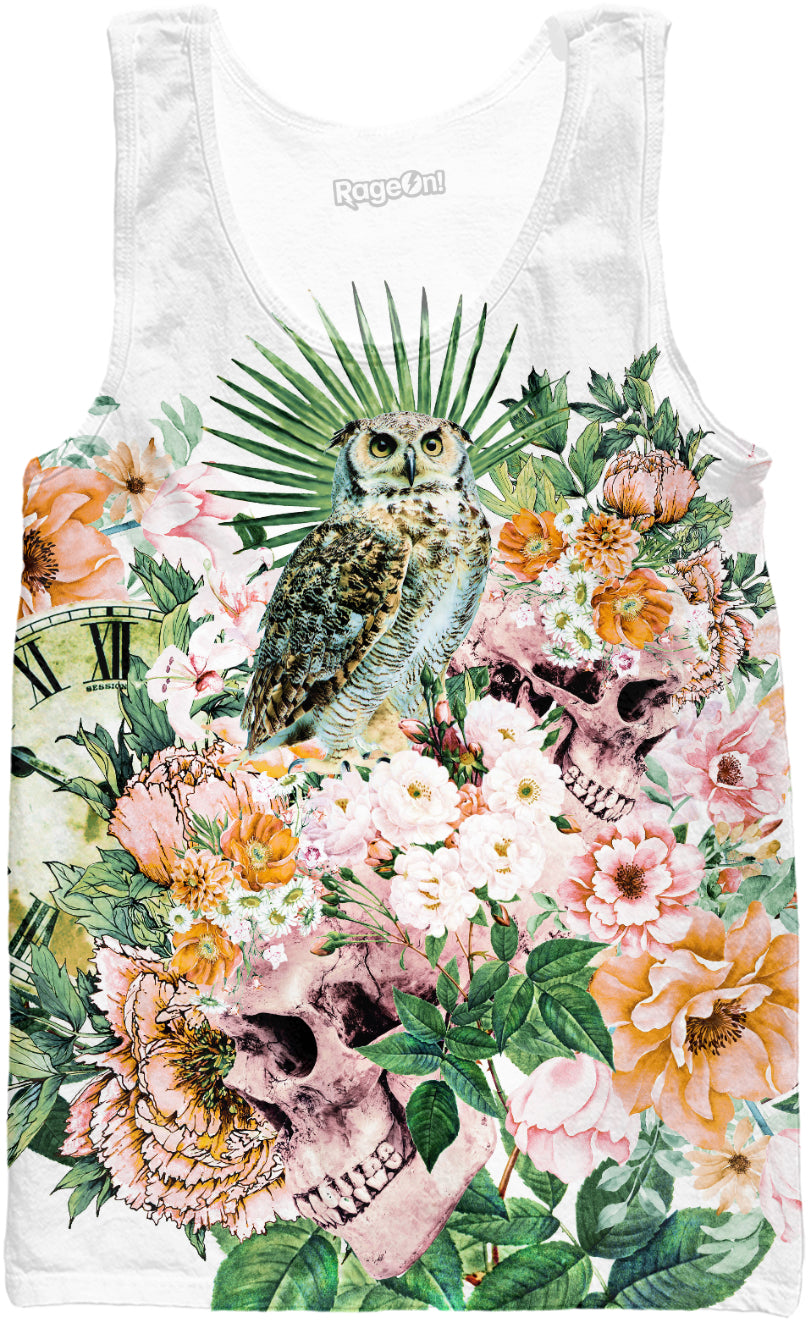 Owl with Skulls Tank Top