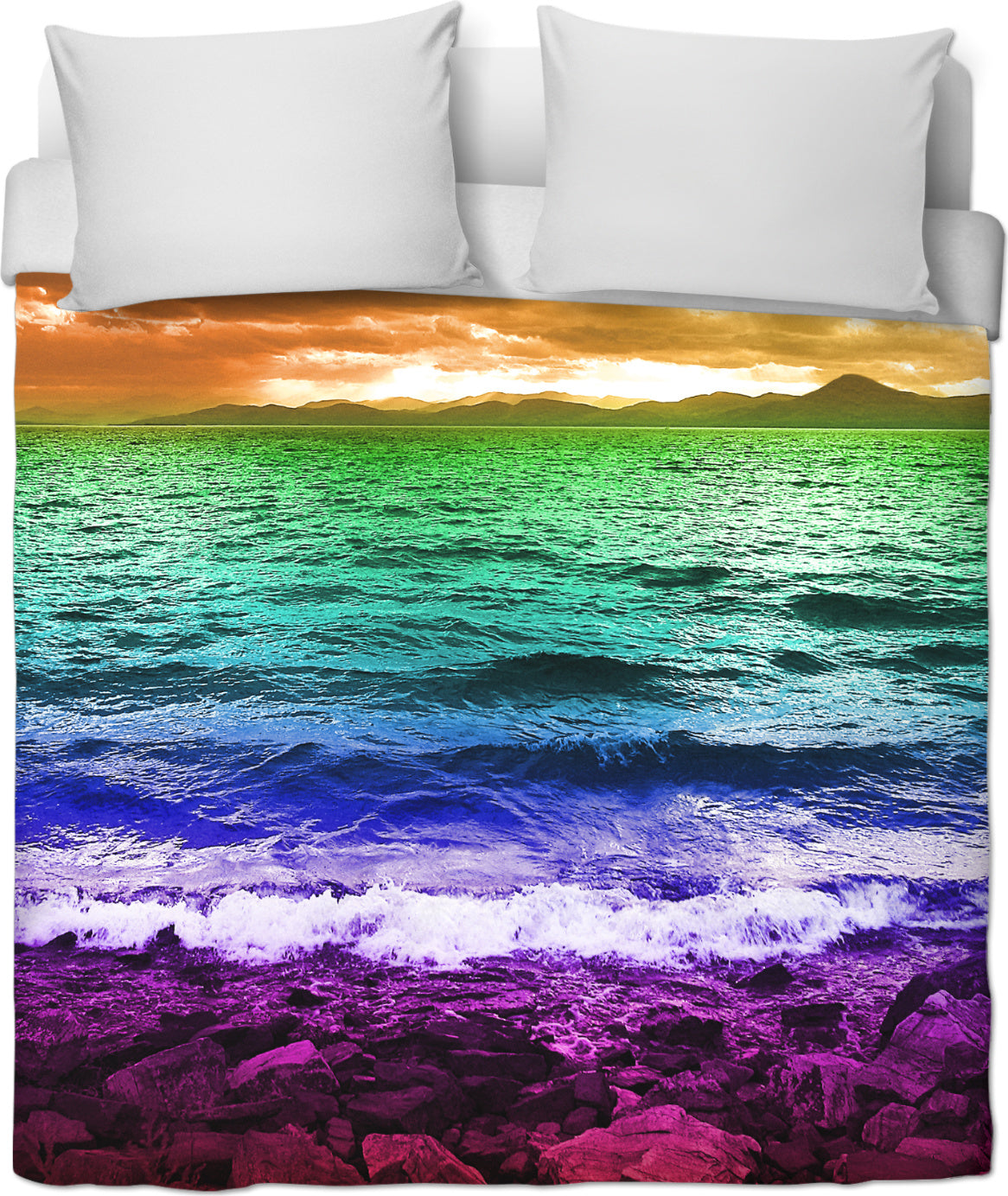 Rainbow Sea Duvet Cover