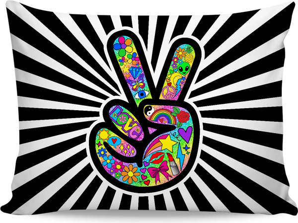 Funky Peace Sign Pillowcase