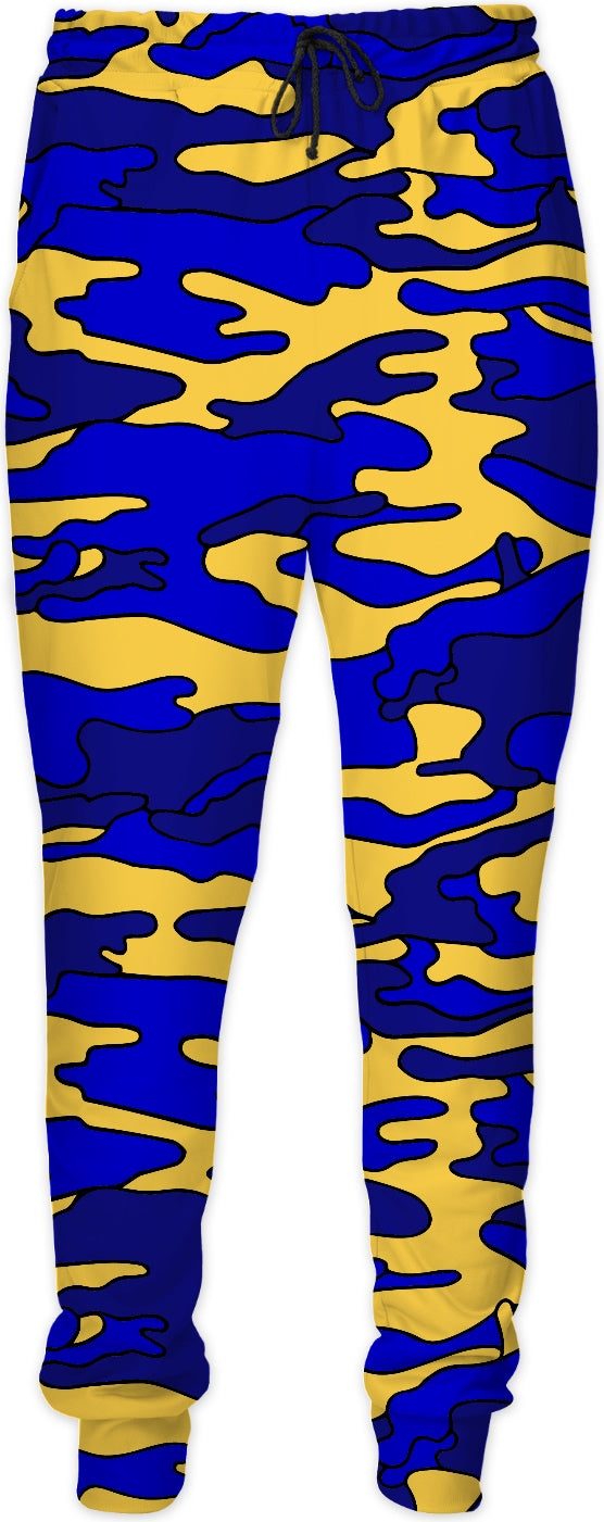 “Blue & Yellow Camo” Joggers