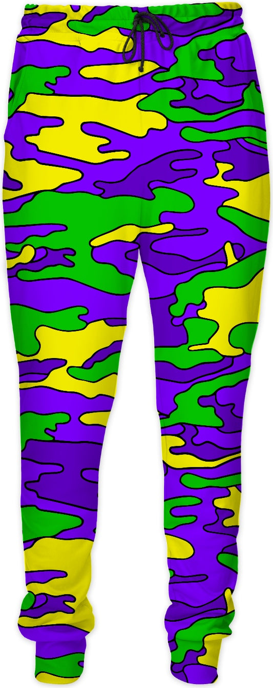 “Mardi Gras Colored Camo” Joggers