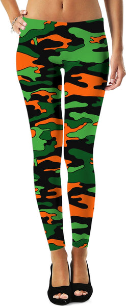 “Orange & Green Camo” Leggings
