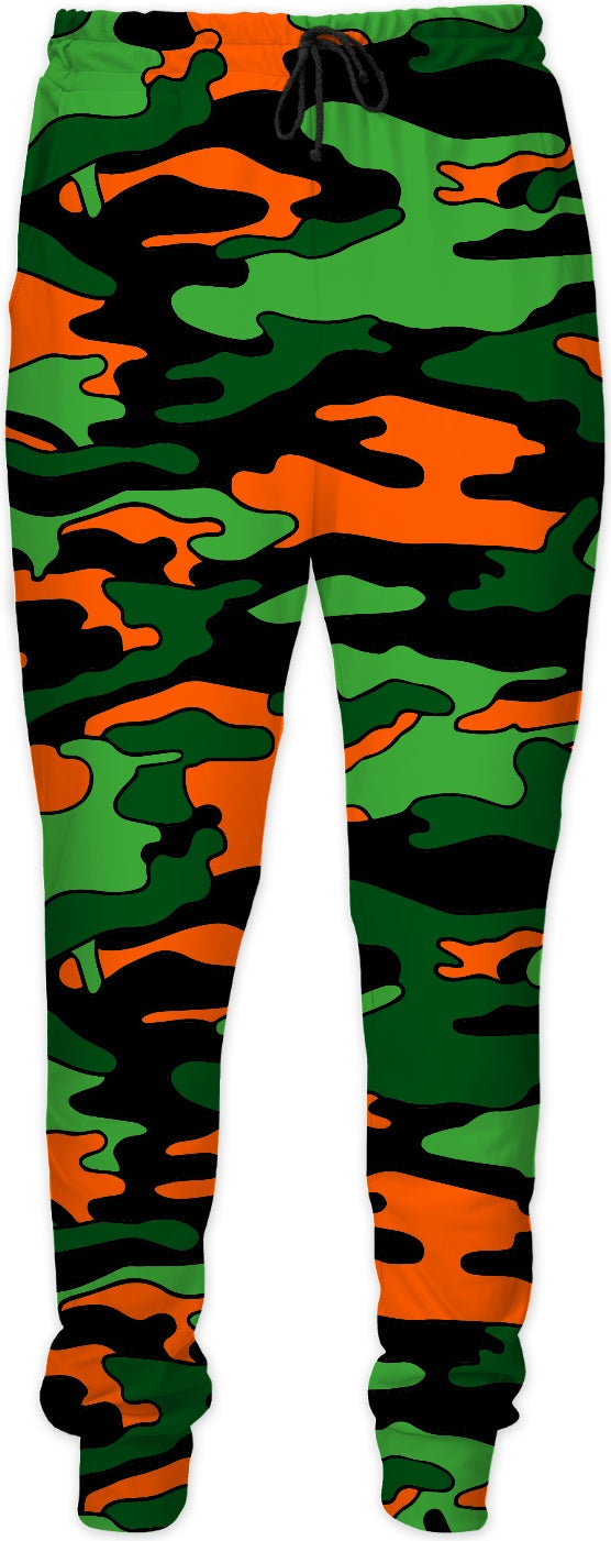 “Orange & Green Camo” Joggers