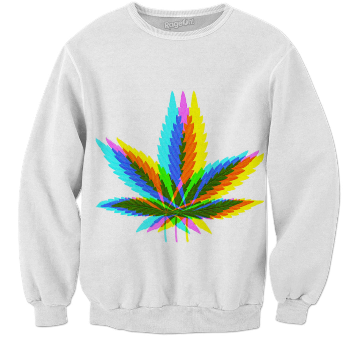 Rainbow Weed Leaf Sweatshirt