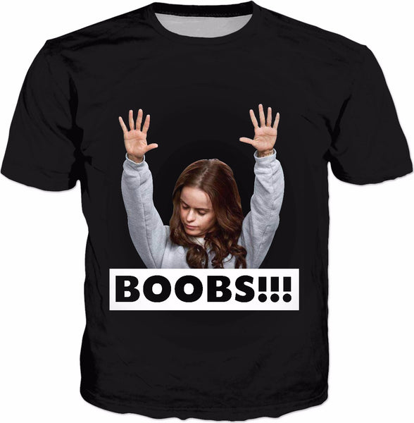 Taryn Manning Praise BOOBS!!! Black T-Shirt