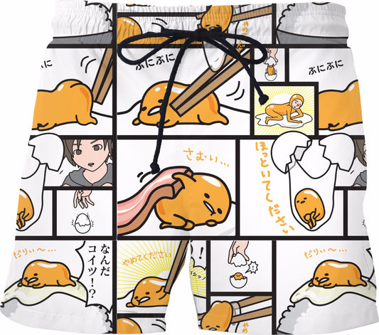 Gudetama Comic Swim Shorts