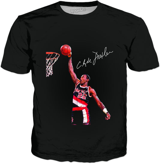 Clyde Drexler Autographed T-Shirt