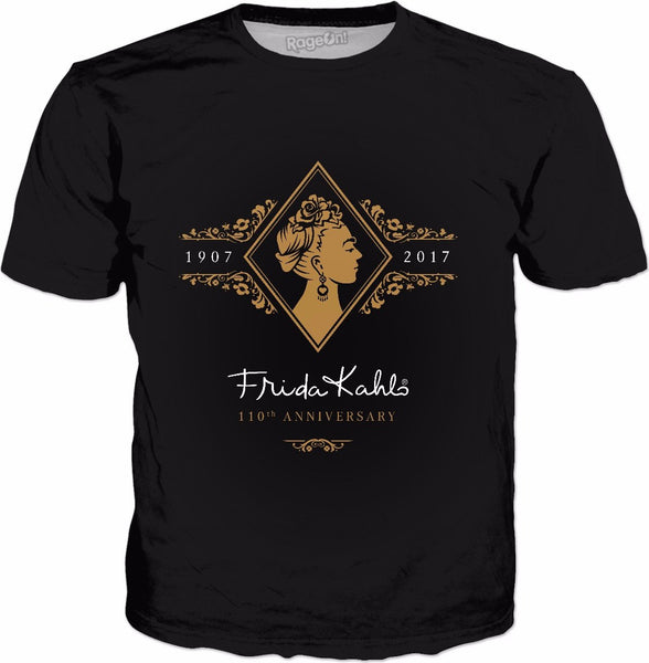 Frida Kahlo 110th Anniversary Gold & Classic Black T-Shirt