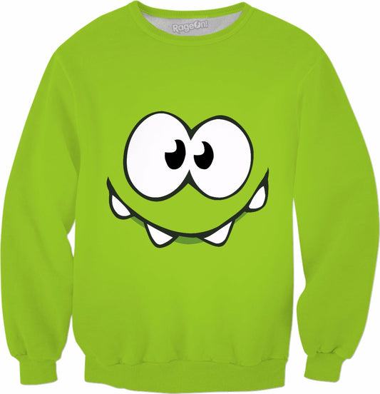 Om Nom Face Crewneck Sweatshirt