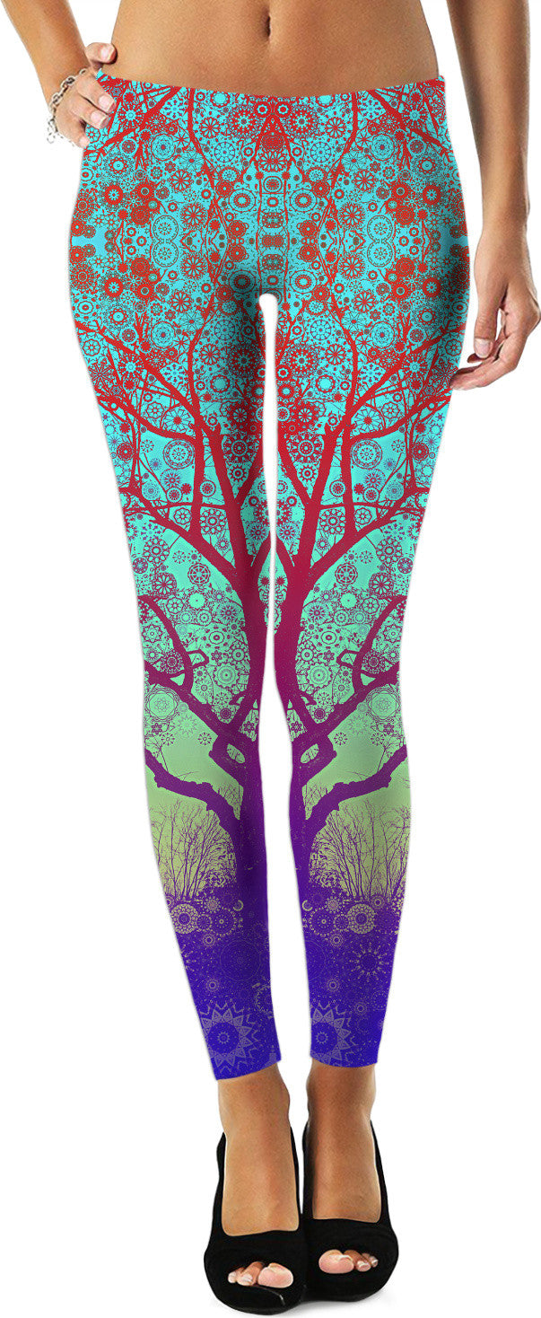 Red Star Trip Tree Leggings