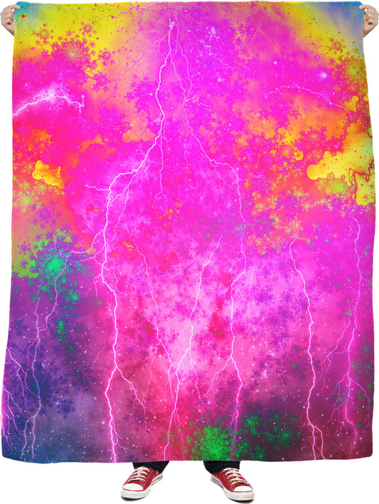 Blue And Pink Prophecy Fleece Blanket