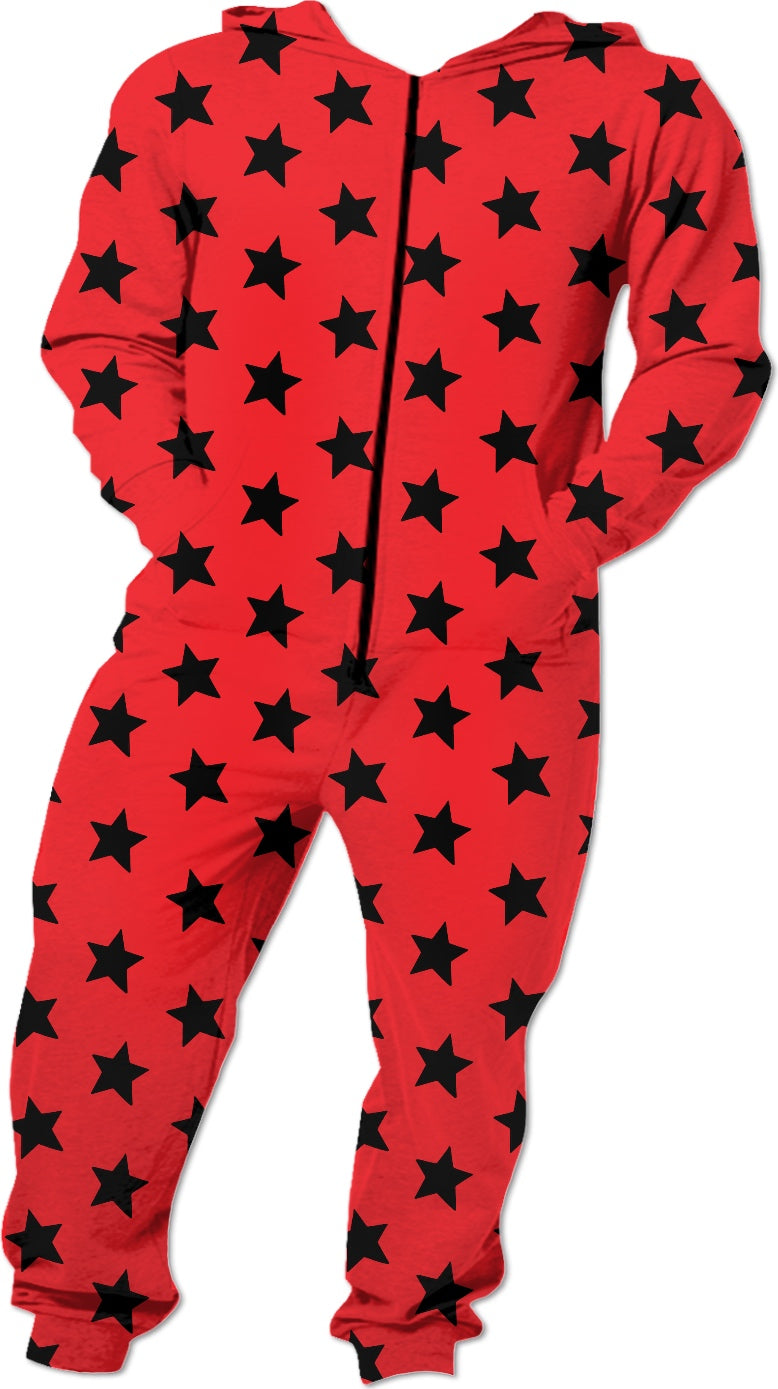 Black Stars Red Onesie