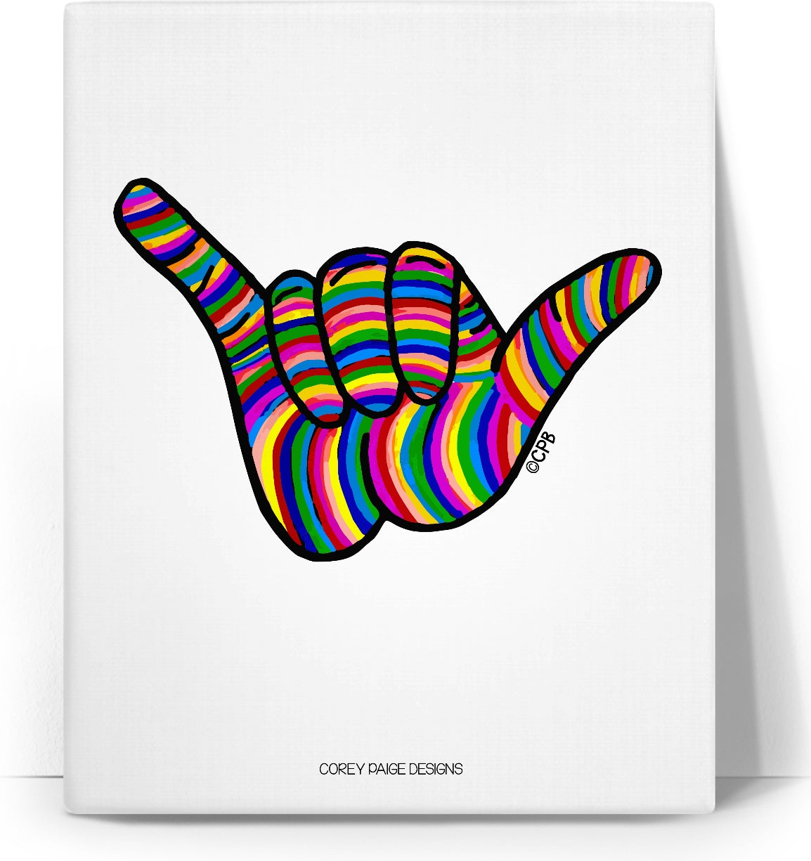 Rainbow Shaka Canvas