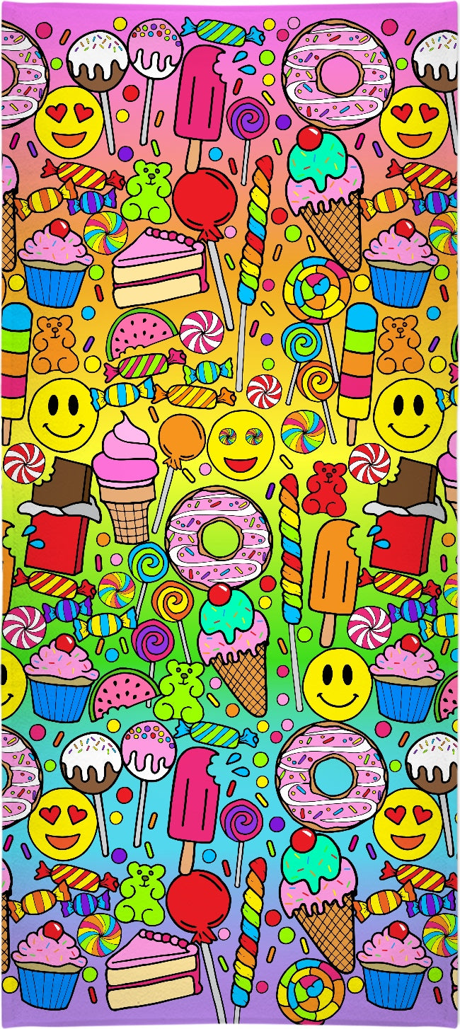 Candy Rainbow Beach Towel