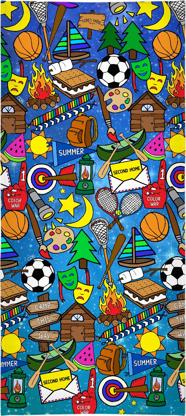 Galaxy Camp Beach Towel