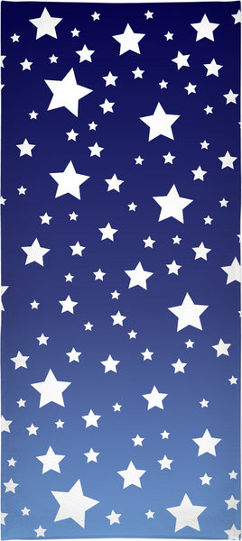 White Stars Blue Ombre Towel