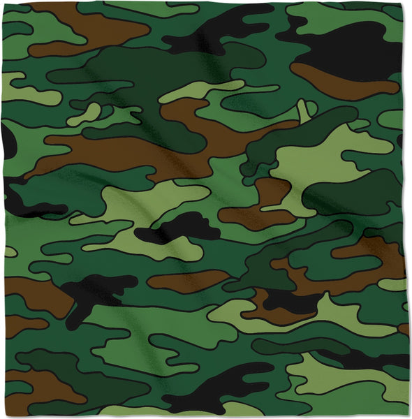 Green & Brown Camouflage Bandana