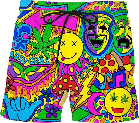 Mardi Gras Shorts Swim Trunks