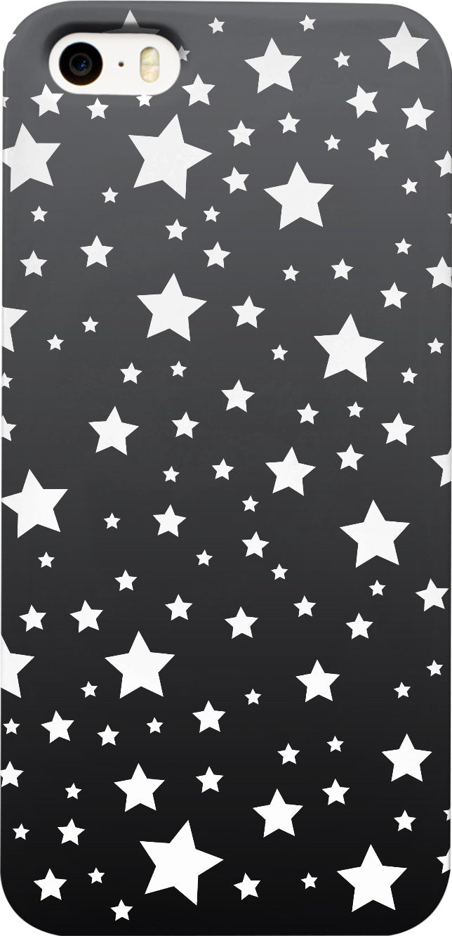 Grey Ombre White Stars Phone Case